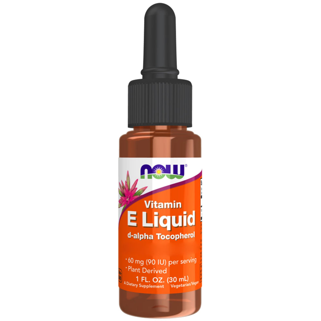 Now Foods, Vitamin E Liquid, D-alpha-tocopherol from soy, high dosage, 30ml, vegan, laboratory tested, gluten-free, vegetarian, non-GMO - NewNest Australia