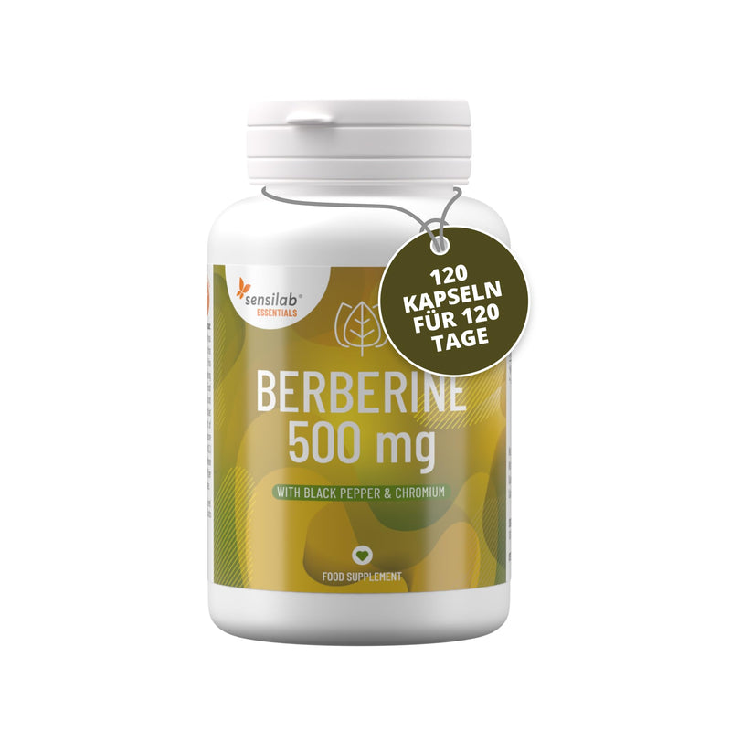 Berberine - Berberine Capsules High Dose - Chromium - Black Pepper - 120 Vegan Capsules - For 4 Months - Sensilab - NewNest Australia