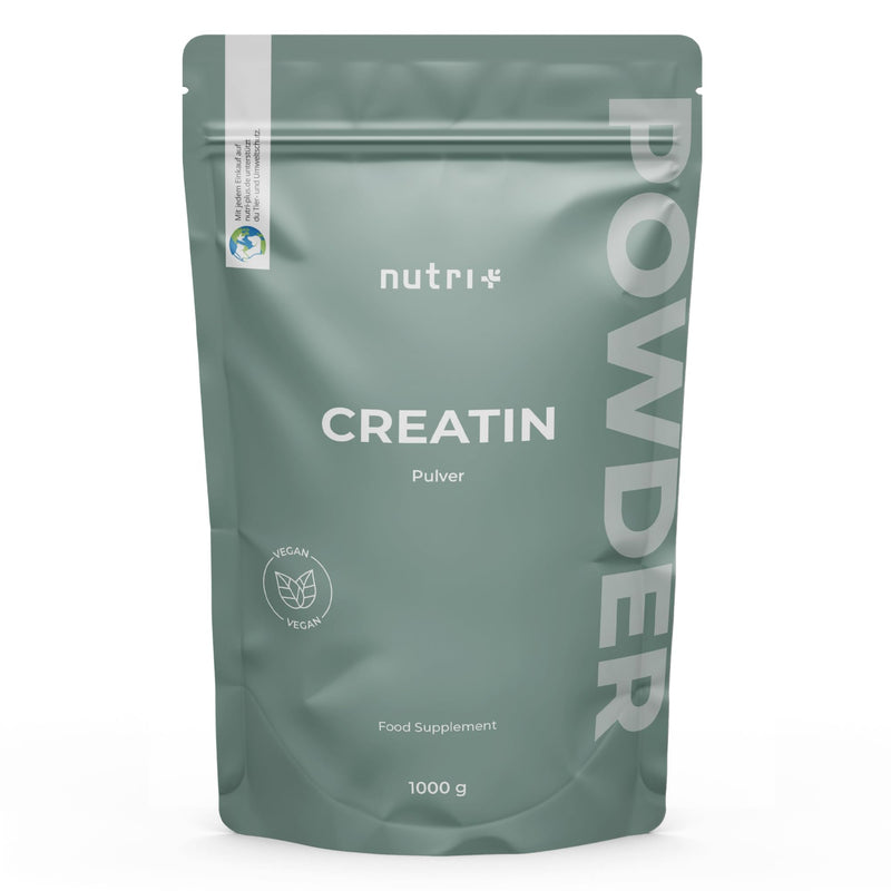 Creatine monohydrate 1 kg - creatine powder - 99.99% pure - high dosage, ultra-fine, vegan and neutral - Nutri + Creatine Powder Mono Mesh 200 without taste - premium quality - NewNest Australia