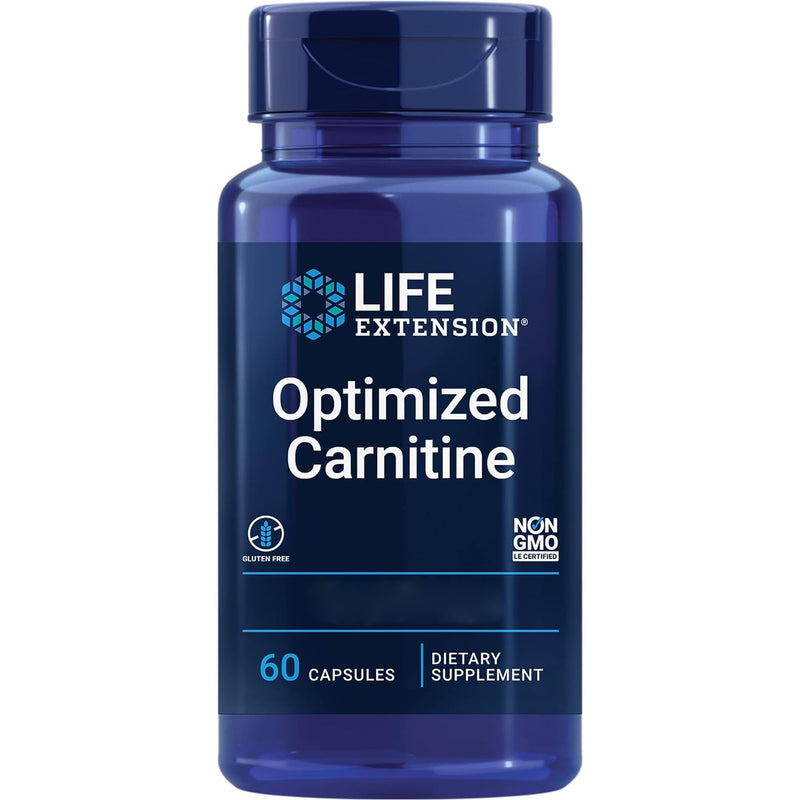 Life Extension, Optimized L-Carnitine, 700mg, high dosage, 60 vegan capsules, laboratory tested, gluten-free, vegetarian, soy-free, non-GMO - NewNest Australia