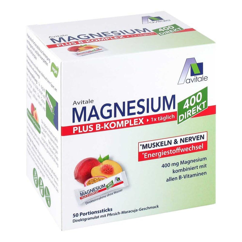 Magnesium 400+b-complex direct peach mar.gra.sticks 50X2.5 g - NewNest Australia