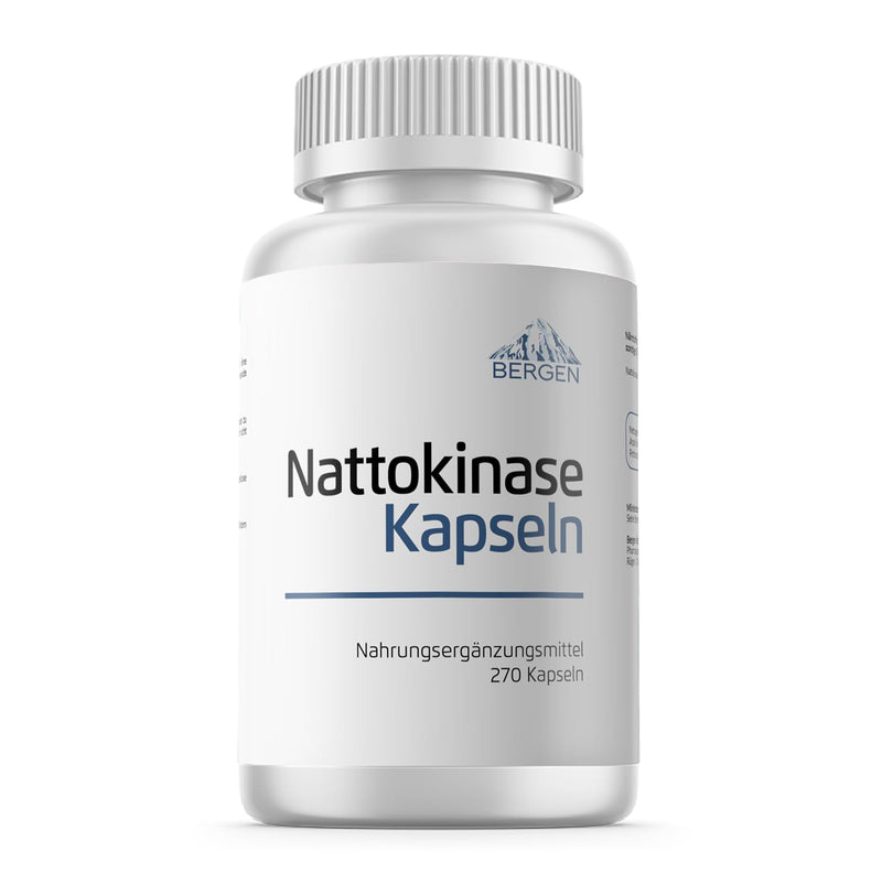 Bergen Nattokinase 270 capsules 100mg per capsule (vegan) 20,000 FU, without vitamin K1 & K2 - NewNest Australia