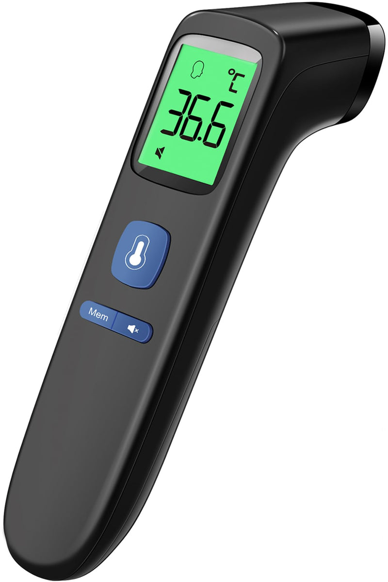 Fever Thermometer, Contactless Forehead Thermometer, Digital Infrared Thermometer For Babies And Adults With Instant Measurement Accuracy And Fever Alarm, Black - NewNest Australia