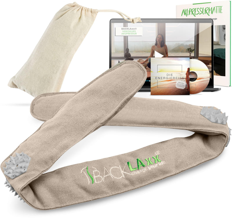 Backlaxx Acupressure Headband Against Migraines And Headaches. Acupuncture Headband, Head Massager With Pocket For Head Massager. Head Massager For Relaxation, Beauty Headband Natural - NewNest Australia