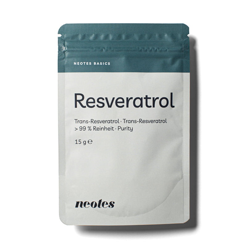 Trans-Resveratrol Powder | 15g bag in 1 month package | Vegan & Gluten Free | without genetic engineering & without additives | Measuring spoon included | neotes 15g pack - NewNest Australia