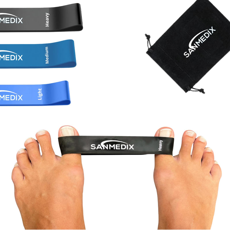 Sanmedix Hallux Valgus toe separator training band for the toe - correction set for men and women to relieve pain from bunions basic - NewNest Australia