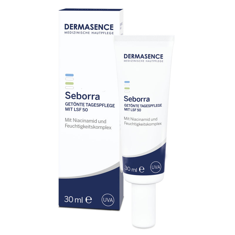 DERMASENCE Seborra Tinted Day Cream with SPF 50, 30 ml - Concealing Day Cream with High Sun Protection Factor - Mattifying - Concealing Redness 30.00 ml (Pack of 1) - NewNest Australia