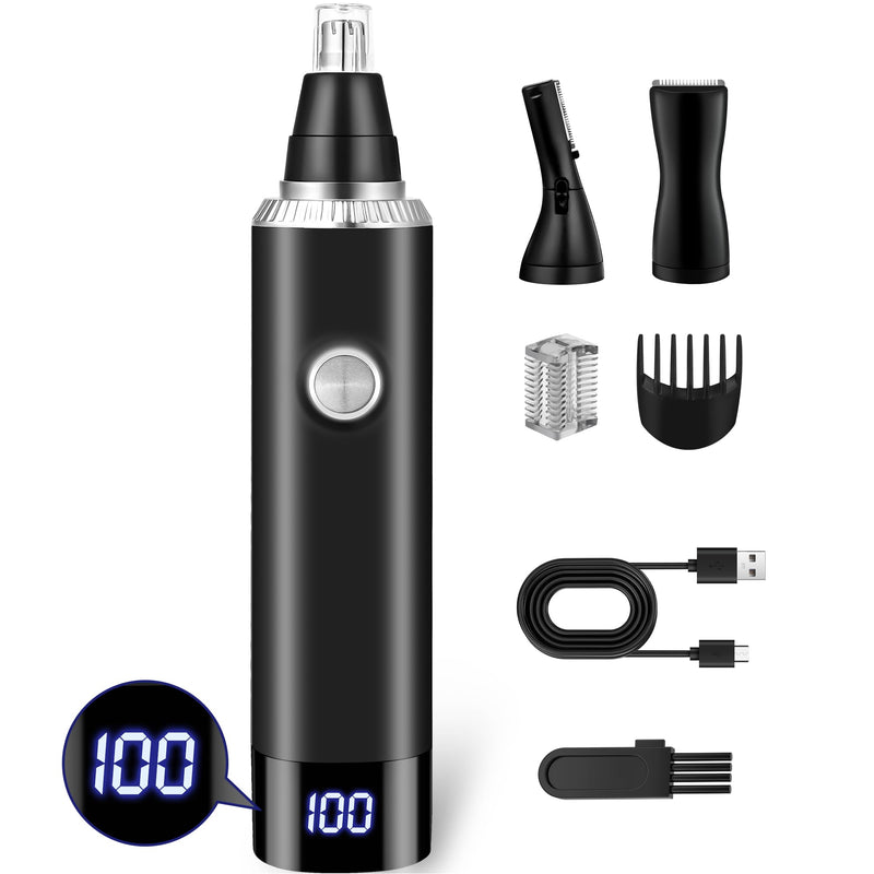 Nose Hair Trimmer USB Rechargeable Nose Hair Trimmer 3 in 1 Set Ear Hair Trimmer Nose Hair Remover Ear Hair Trimmer Ear Trimmer for Men & Women - NewNest Australia