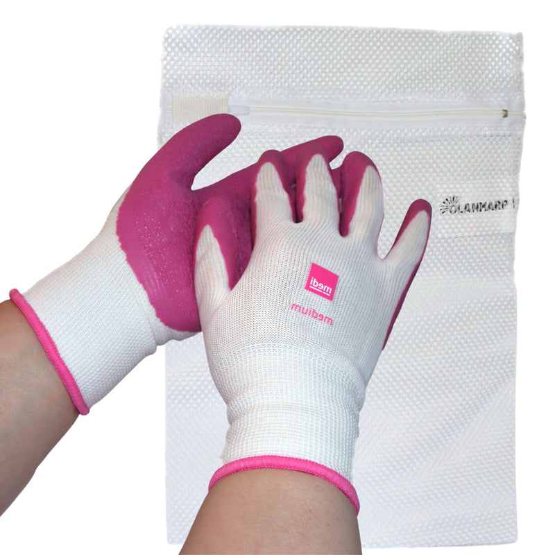 Medi textile gloves (pair) for easy application of compression stockings including Olanmarp laundry net - easy to use (gloves size L) gloves size. L - NewNest Australia