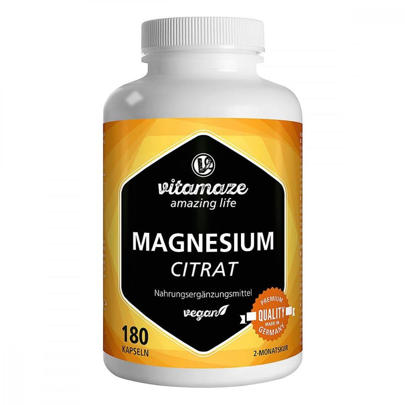 Magnesium citrate 360 mg vegan capsules 180 pieces - NewNest Australia