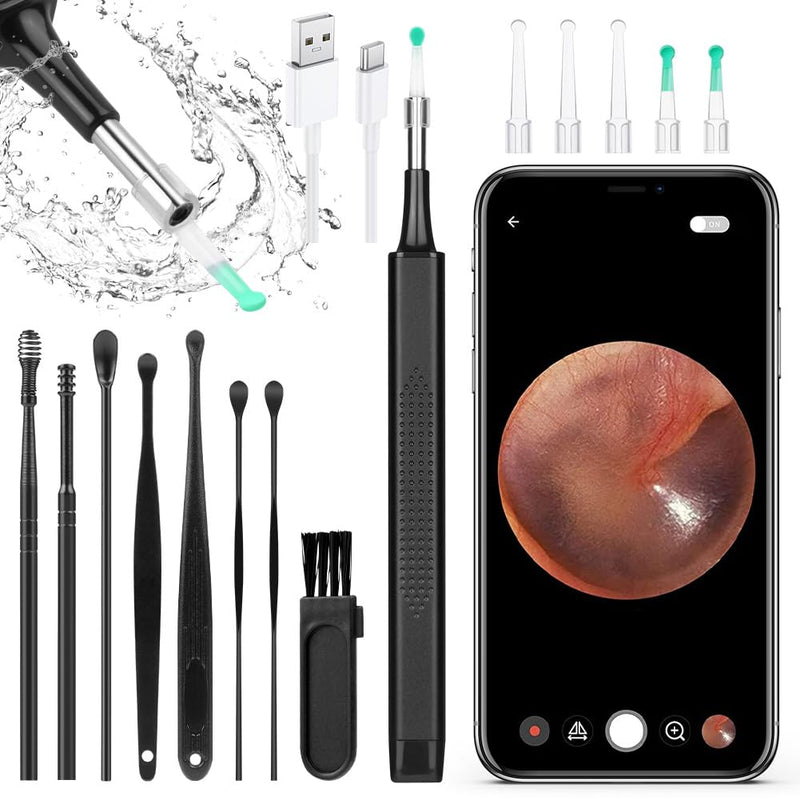 ACWOO Earwax Remover Otoscope, Wifi Ear Cleaner Camera Ultra Thin, IP67 Waterproof Ear Endoscope Ear Cleaner, 5040P Wireless HD Otoscope with 6 LED Light for iPhone, iPad & Android - NewNest Australia