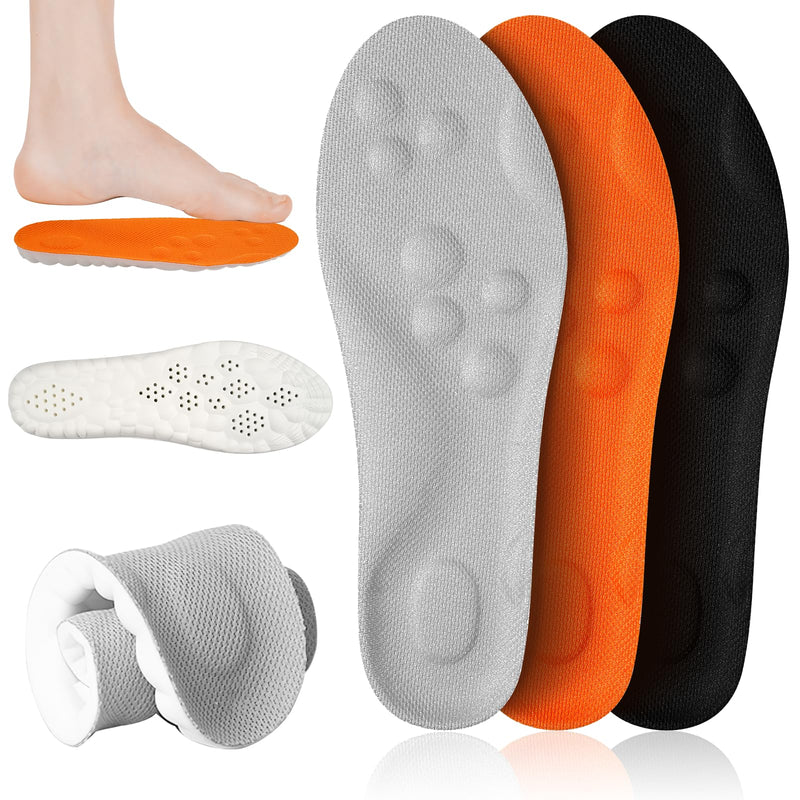 3 Pairs Orthopedic Insoles Women Men Arch Support Shoe Insoles Soft Breathable and Relieve Foot Pain for Flat Feet Plantar Fasciitis Suitable for Sports and Work Shoes Size 39-40 - NewNest Australia