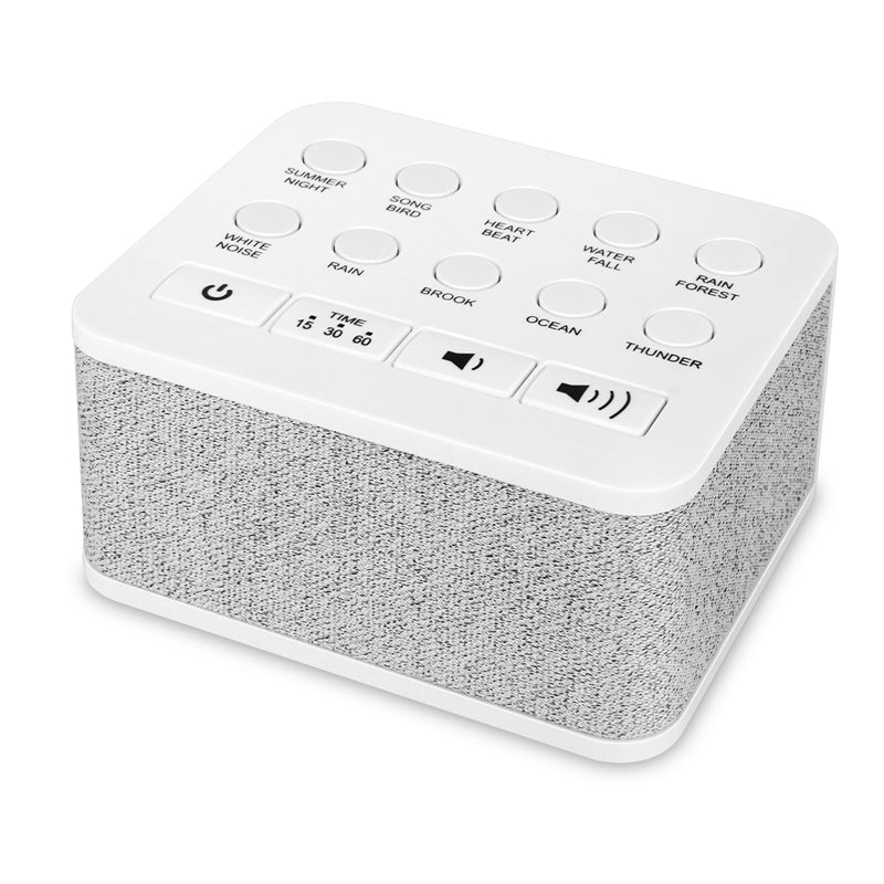 BIGMONAT Portable White Noise Machine, with 10 high-quality natural soothing sounds, with memory and timing functions, suitable for infants, children, adults and home office travel, white - NewNest Australia