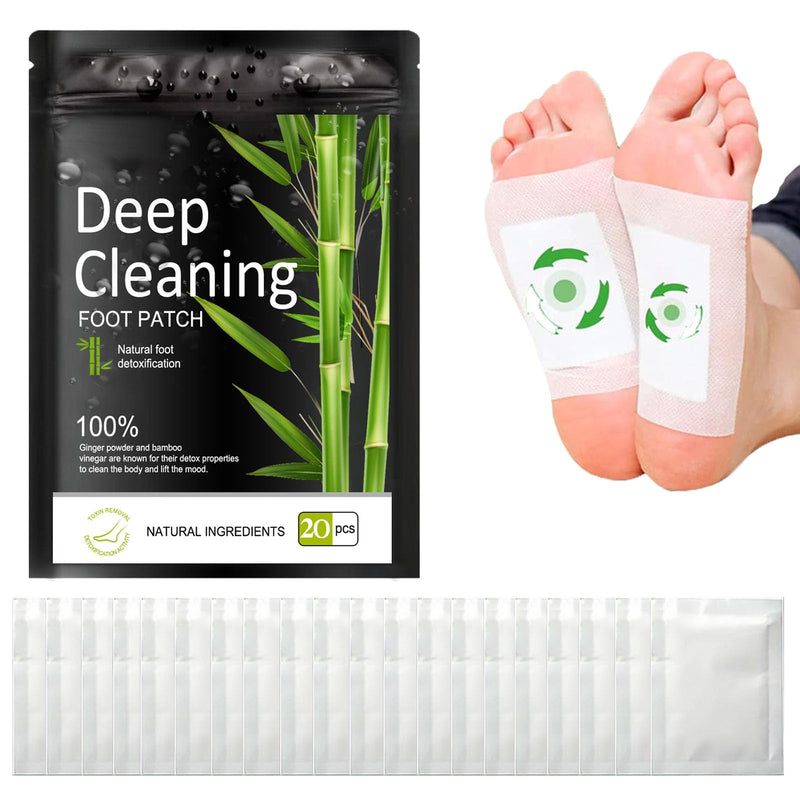 Pack of 20 detox foot plasters, detox plasters foot, detoxification plasters feet, foot plaster detoxification original, detox foot patch detoxification, deep cleansing detox foot pads for stress relief and deep sleep - NewNest Australia