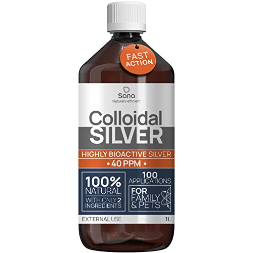 Colloidal silver 40 PPM 1 liter ● Premium silver water Stronger than 25ppm ● For humans, dogs & cats ● Carbon neutral ● 100% natural with 2 ingredients 1001 ml - NewNest Australia