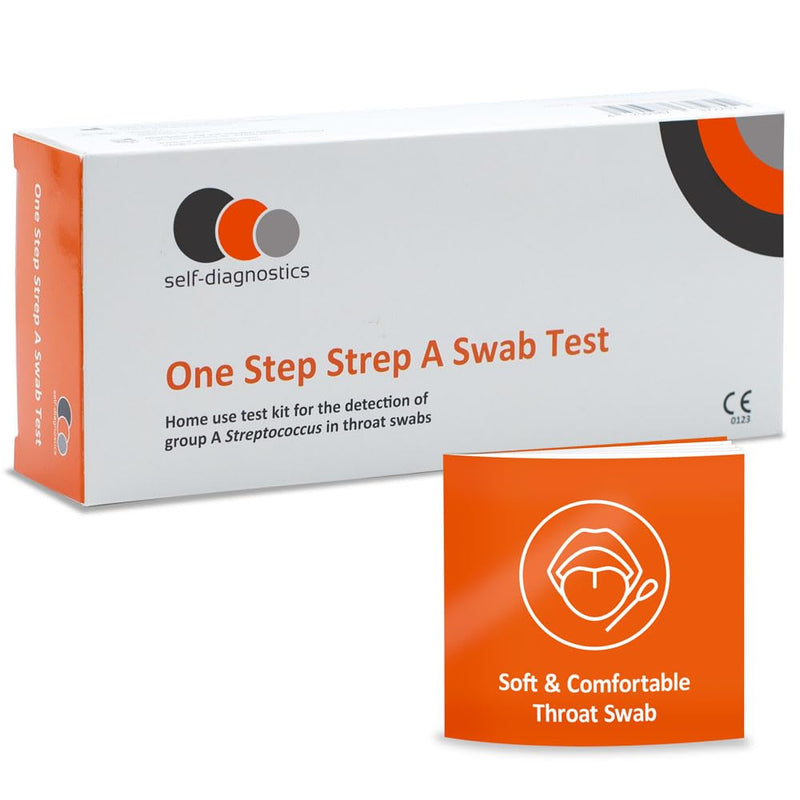 2x self-diagnostics Strep A test - rapid streptococcal test with throat swab - home test for detecting the group A streptococcal antigen - promoting home well-being for your family - NewNest Australia