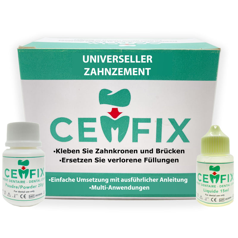 CEMFIX-Universal dental cement for refixing dental crowns and bridges. The ideal solution for crowns, bridges, dental caries and lost fillings. - NewNest Australia
