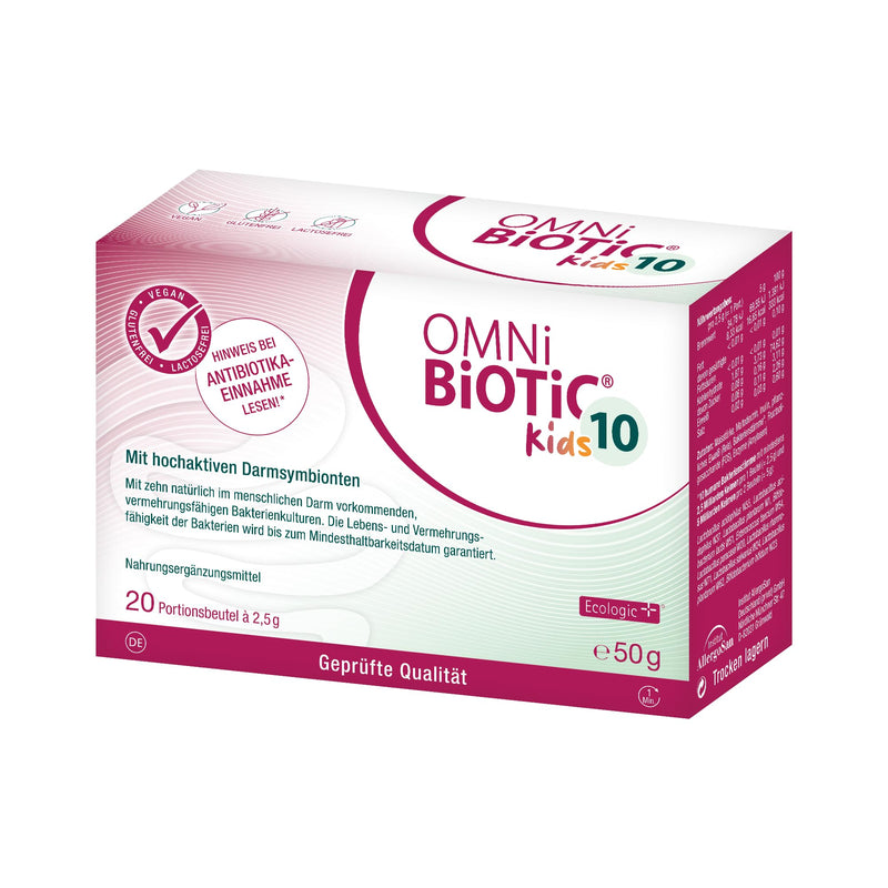 OMNi BiOTiC 10 Kids | 20 servings (50g) | 10 bacterial strains | 10 billion germs per daily dose | powder | With inulin | Vegan | Gluten free | Lactose free | For daily use - NewNest Australia