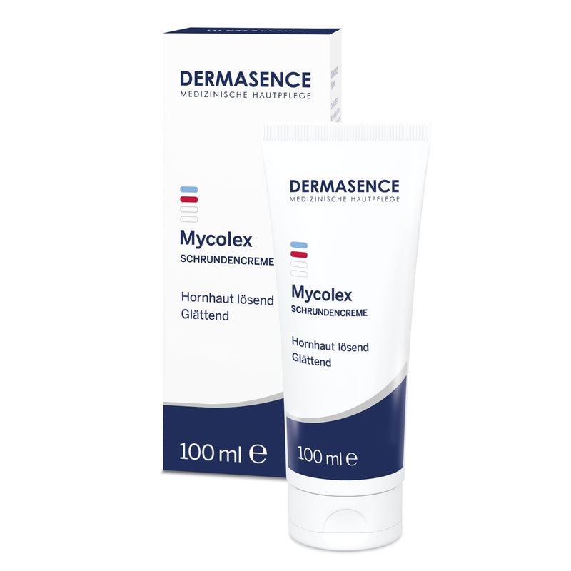 DERMASENCE Mycolex crack cream, 100 ml - horn-dissolving special care for thickened skin areas, especially on the feet - reduces roughness and cracks - fragrance-free - NewNest Australia
