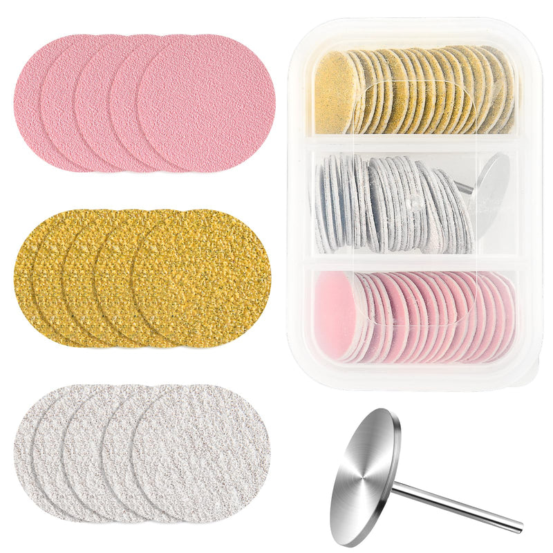 TIESOME 61 pieces sanding disc pedicure, 25 mm foot grinder sandpaper sanding discs replacement sandpaper disc tool sanding discs for hard dead skin cracked heel (style 1) style 1 - NewNest Australia