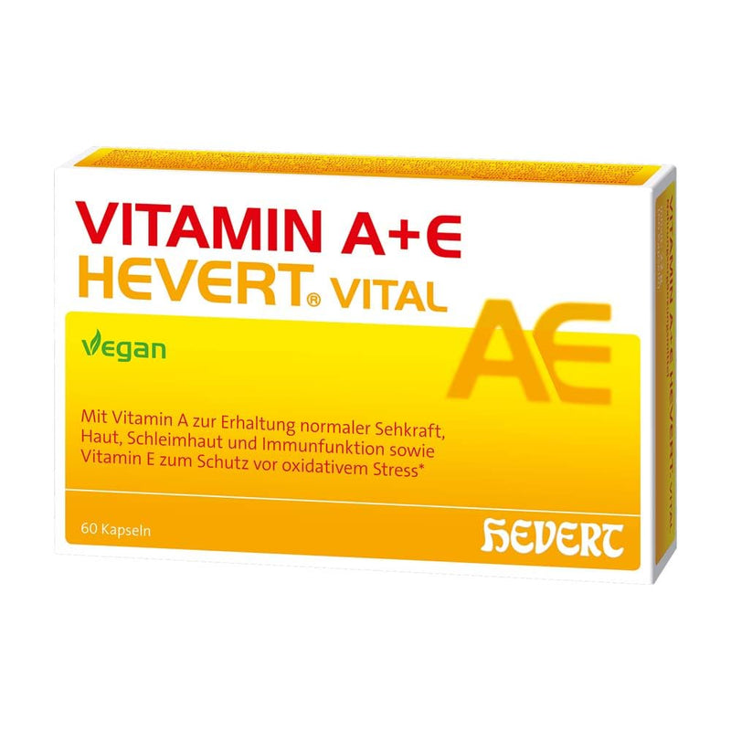 Vitamin A+E Hevert Vital capsules 60 pieces - NewNest Australia