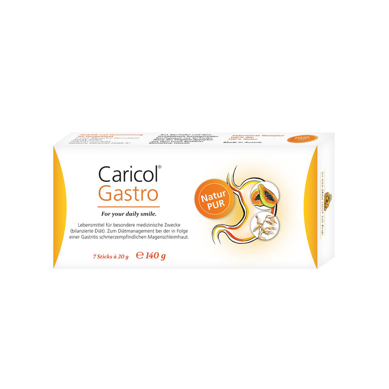 Caricol Gastro | 100% natural product | Support for the gastric mucosa | With the power of papaya & biotin | With Papain | 7 sticks of 20g each - NewNest Australia