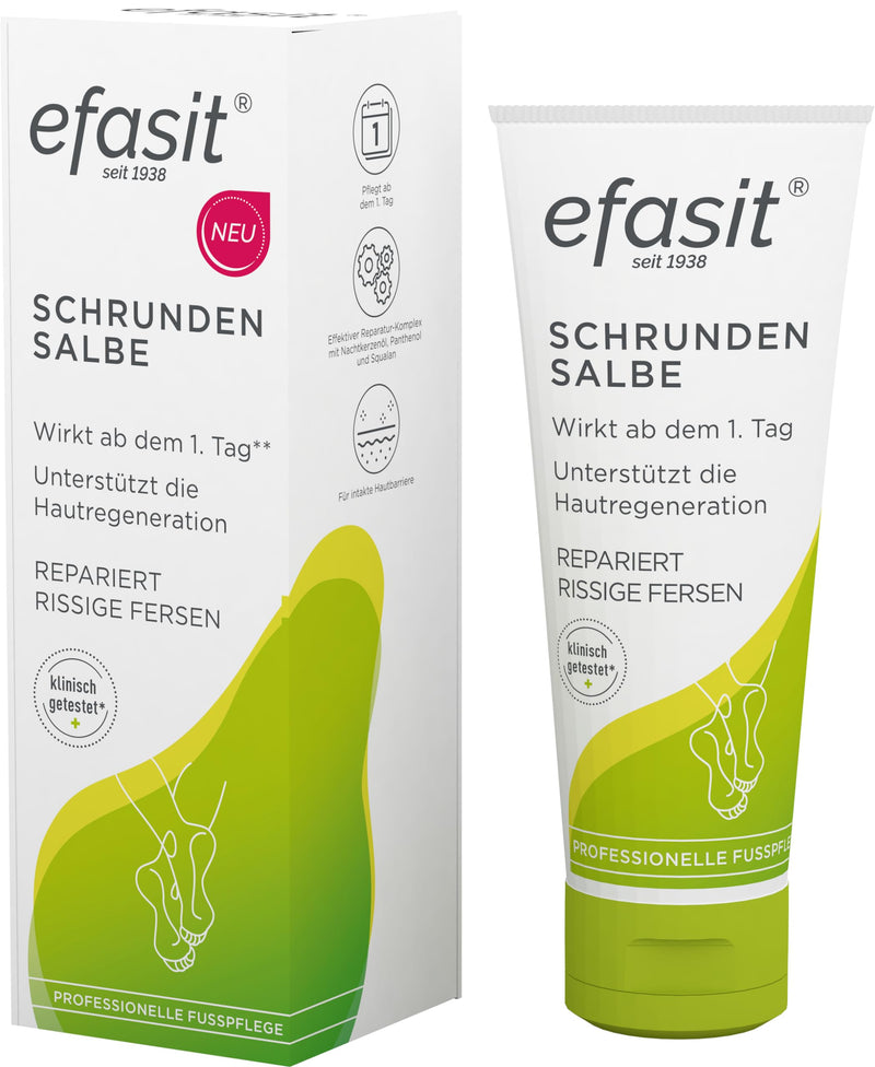 efasit Cracked Ointment, 60 ml - Cracked Ointment for dry and cracked heels, works from the first day, rich but not greasy, with panthenol, squalane, evening primrose oil - NewNest Australia