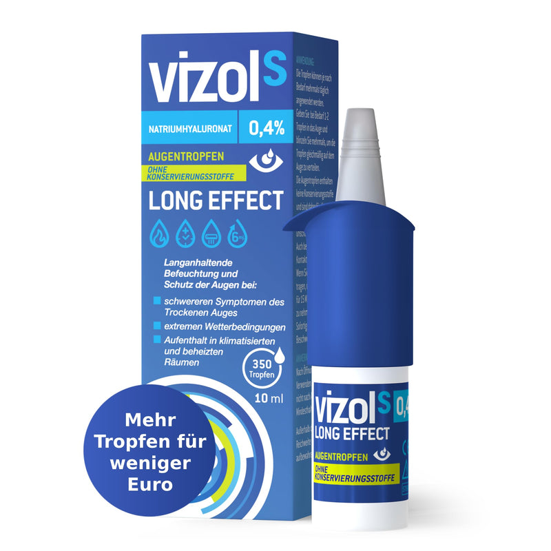 Vizol S 0.4% Long Effect eye drops for severe symptoms of dry and irritated eyes - NewNest Australia