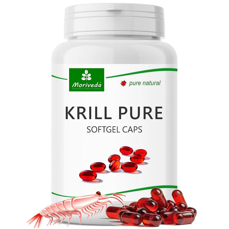 Krill oil capsules - 1000 mg PURE Krill oil for 45 days - with antaxanthin Omega 3-6 EPA DHA Choline Phospholipids - Moriveda 1x 90 capsules 90 pieces (pack of 1) - NewNest Australia
