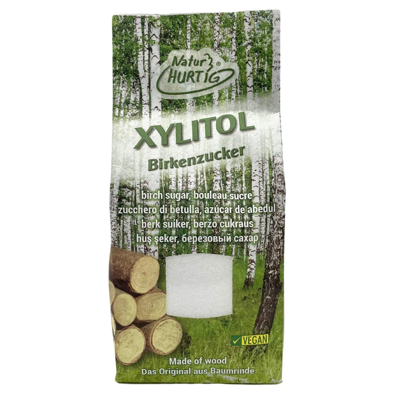 Natur Hurtig birch sugar 425 g | 100% xylitol from tree bark, reduced calorie sugar substitute, vegan | Tooth-friendly sugar alternative for cooking & baking - NewNest Australia