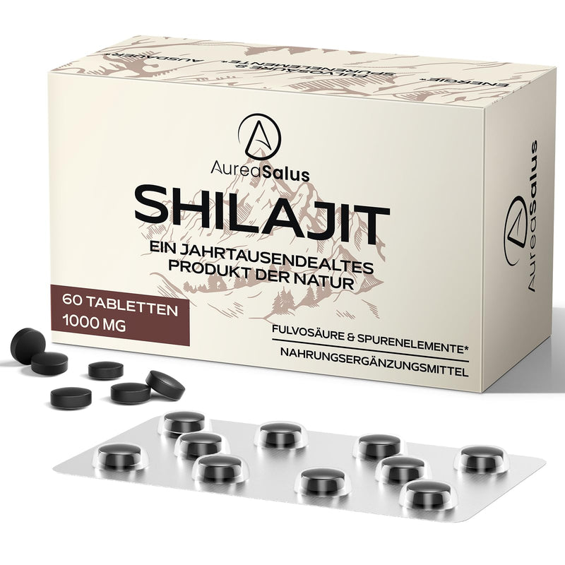 Shilajit Tablets Himalayan Resin Alternative - 30,000 mg, 60 Tablets, Rich in Fulvic Acid, with 85+ Minerals & Fulvic Acid, Easier to Take Than Shilajit Resin (Pack of 1) 60 Pieces (Pack of 1) - NewNest Australia