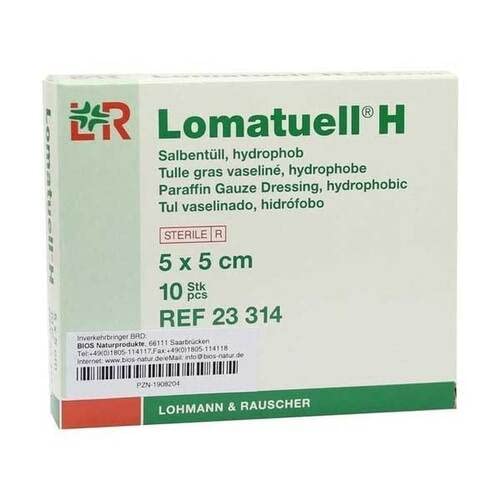 LOMATUELL H ointment tulle 5x5 cm sterile 10 pieces - NewNest Australia