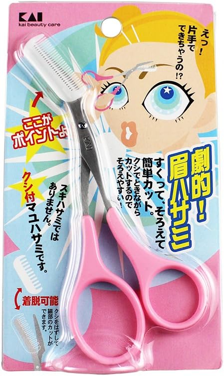 Kai KQ-809 Mayu scissors with comb pink - NewNest Australia
