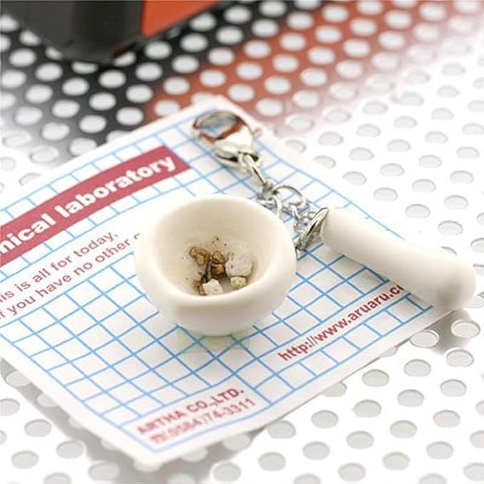 Alta Chemical Experiment Equipment Fastener Hooks with Miniature Mascot (Milk watch-glass/Pestle) at032005 - NewNest Australia