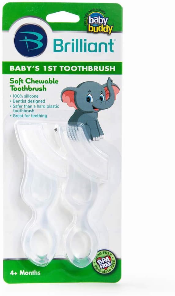 Baby Buddy Baby's 1st Toothbrush 2ct (Clear) - NewNest Australia