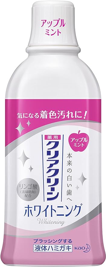 Clear Clean Dental Rinse Whitening, Apple Mint, Medicated Liquid Toothpaste, 20.3 fl oz (600 ml) - NewNest Australia