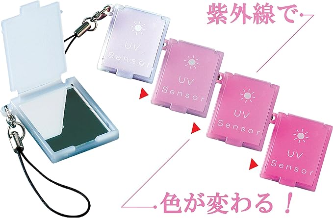 Otaart UV Check Mirror with UV Checking (Mobile Phone Strap) with UV Sensor, Portable Compact Mirror x 1, One Size - NewNest Australia