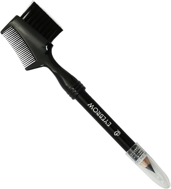 Makeup Brush, Made in Japan, Formulated with Natural Ingredients Gentle on Sensitive Skin, Eyebrow Brush & Comb, Integrated Eyebrow Pencil, Black (B-1) - NewNest Australia