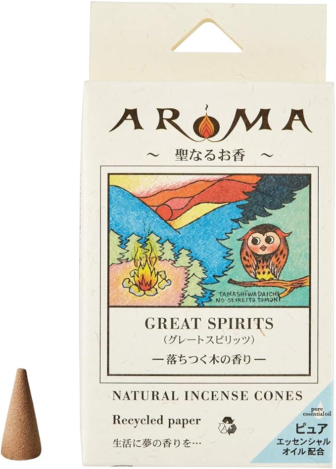 Global Product Planning Aroma Incense Great Spirit, 16 Capsules (Cone Type Incense, Burning Time About 20 Minutes, Soothing Wood Scent) - NewNest Australia