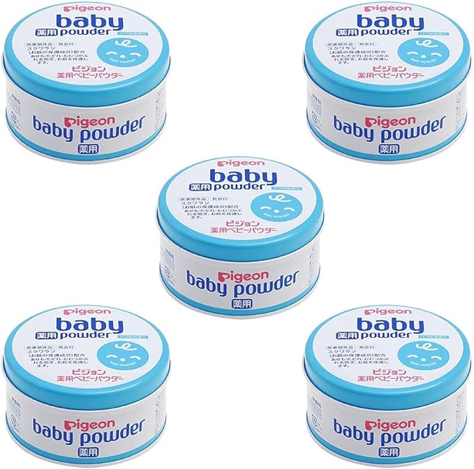 Pigeon Medicated Baby Powder, Blue Can, Set of 5 - NewNest Australia