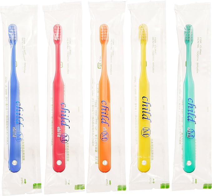 Fukuda Brush Industries Dental Clinic Toothbrush for Children (Normal), Pack of 20, Made in Japan CH - NewNest Australia