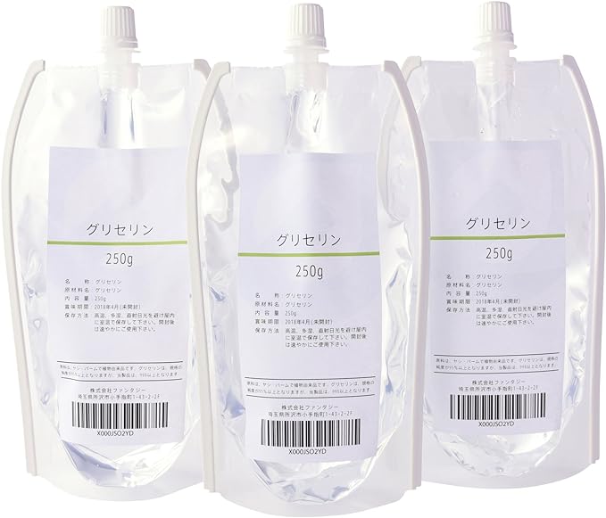 Fantasy Glycerin (VG) 26.5 oz (750 g) (High Purity Grade Product, Transparent Pouch, 8.8 oz (250 g) x 3 Pieces - NewNest Australia