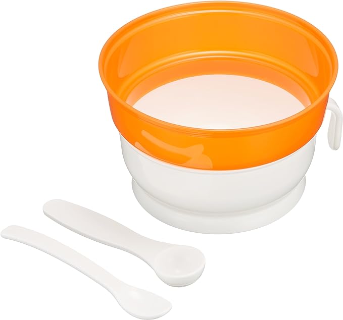 OSK Porridge Cooker, Orange, Approx. 5.7 x 6.0 x 3.5 inches (14.4 x 15.2 x 8.9 cm) - NewNest Australia