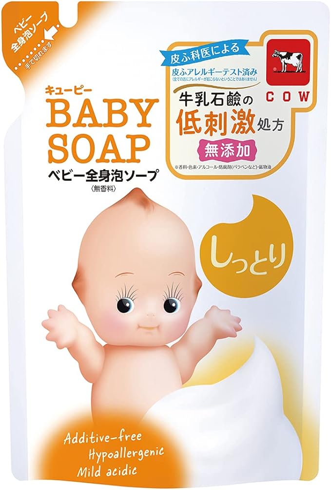 Kewpie Moist Full Body Baby Soap, Foam Type, Refill, 11.8 fl oz (350 ml), Fragrance-Free - NewNest Australia