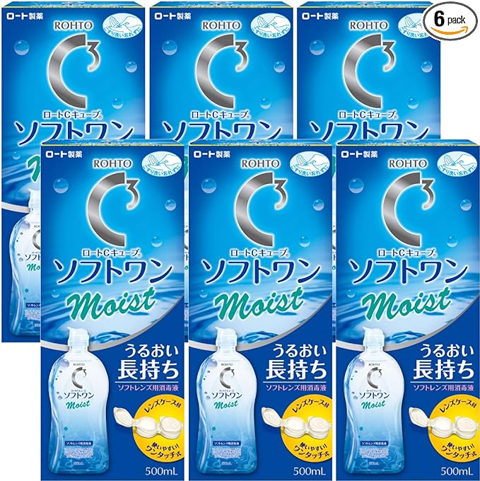 Roto C Cube, C Cube, Soft One Moist a, 16.9 fl oz (500 ml) x 6 Bottles - NewNest Australia