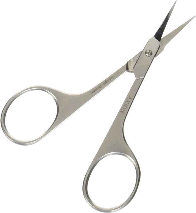 Germany Solingen AXiON (Axion) Concord-shaped eyebrows/cuticle scissors (advanced, ultra-fine), luxury smoke finish #slg007304fba - NewNest Australia
