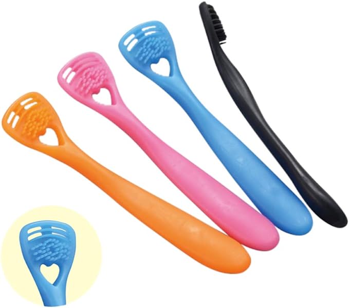 Zeklinmore Tongue Cleaner, 4 pcs, Bad Breath Care, Tongue Brush, Dental Exclusive - NewNest Australia