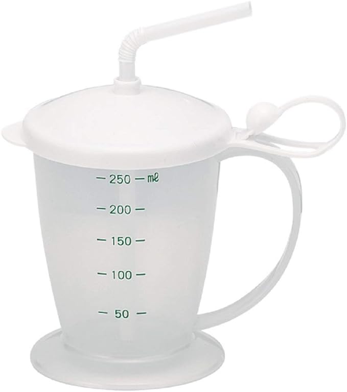 Komori Resin 8-4235-01 Cup, Stable, Stable, Cup with Straw, White, 10.1 fl oz (300 ml), Made in Japan - NewNest Australia
