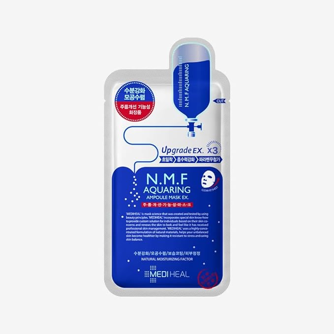 MEDIHEAL NMF Aqua Ring Ampoule Mask Pack (10 pieces) Hyaluronic Acid Moisture Pore Shine Wrinkle Moisturizing Shine Care - NewNest Australia