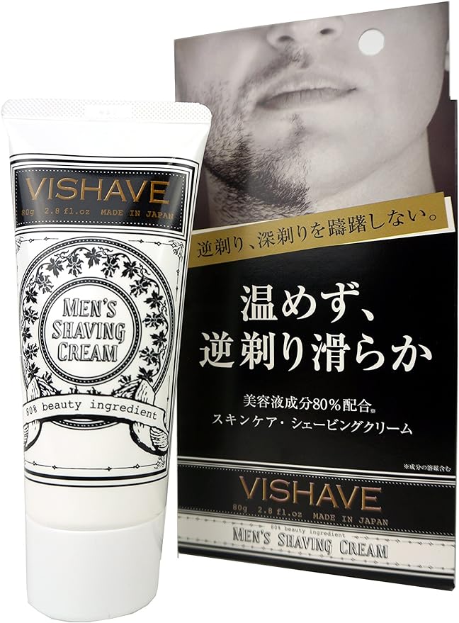 Liberta Vishave Shaving Cream for Reverse Shave, Time-saving and Easy Aftershave, Contains Serum, Single Item, 80g (x 1) - NewNest Australia